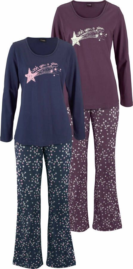 Vivance Dreams Pyjama met sterrenprint (4-delig Set van 2)