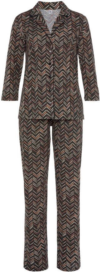 Vivance Dreams Pyjama met schilderachtig visgraatpatroon (set 2-delig)