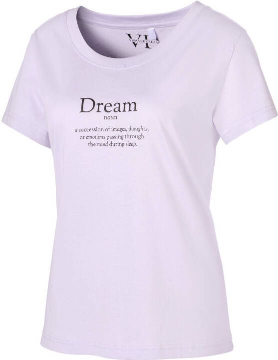 Vivance Dreams Pyjama top met statementprint