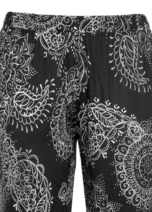 Vivance Dreams Pyjama zwart-wit paisleydessin (2-delig 1 stuk)
