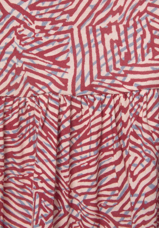 Vivance Jerseyjurk met cut-out op de rug t-shirtjurk in losse pasvorm zomerjurk