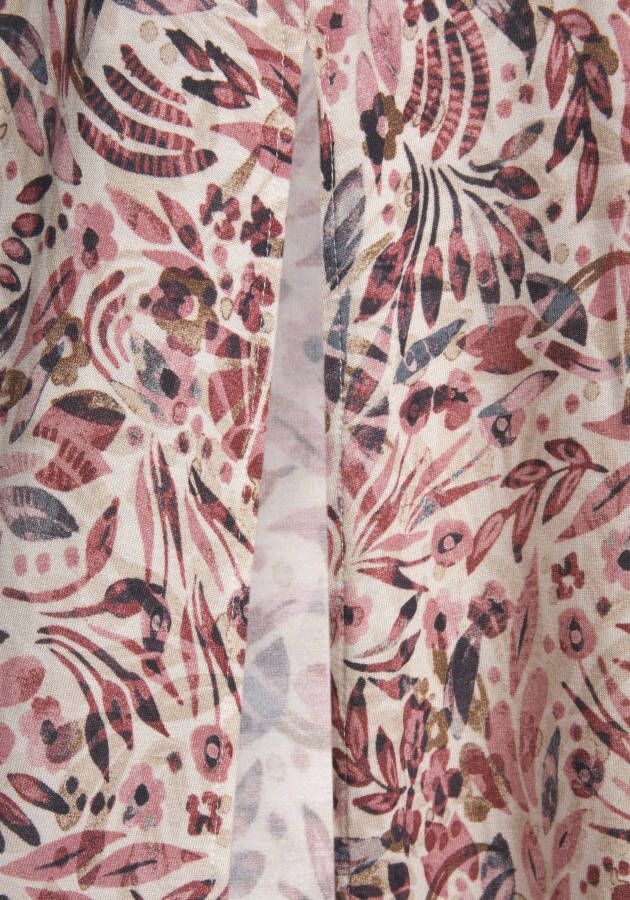 Vivance Maxi-jurk met bloemenprint en split jersey jurk zomerjurk strandjurk