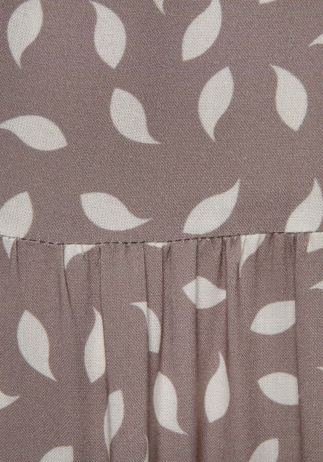 Vivance Maxi-jurk en all-over print zomerjurk met split (Met een bindceintuur)