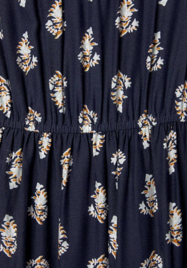 Vivance Maxi-jurk met print op de boorden en elastiek in de taille zomerjurk strandjurk