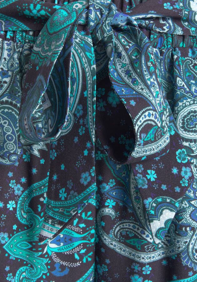 Vivance Palazzobroek en paisley print elastische tailleband sweatpants stoffen broek (Met een bindceintuur)