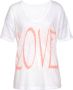 Vivance Shirt met V-hals met neon print t-shirt strandshirt in losse pasvorm - Thumbnail 2