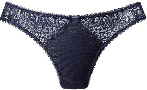 Vivance String met kanten inzetten opzij in gebloemde look