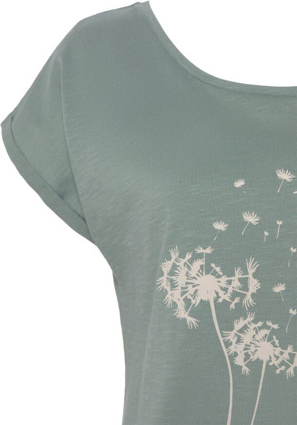 Vivance T-shirt met print 'pusteblume' aan de voorkant (1-delig)