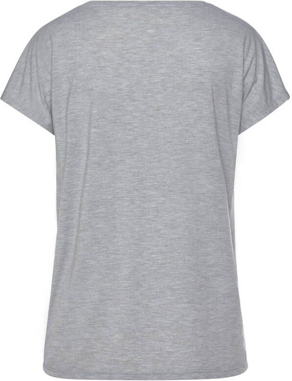 Vivance T-shirt met neonprint shirt met korte mouwen losse pasvorm