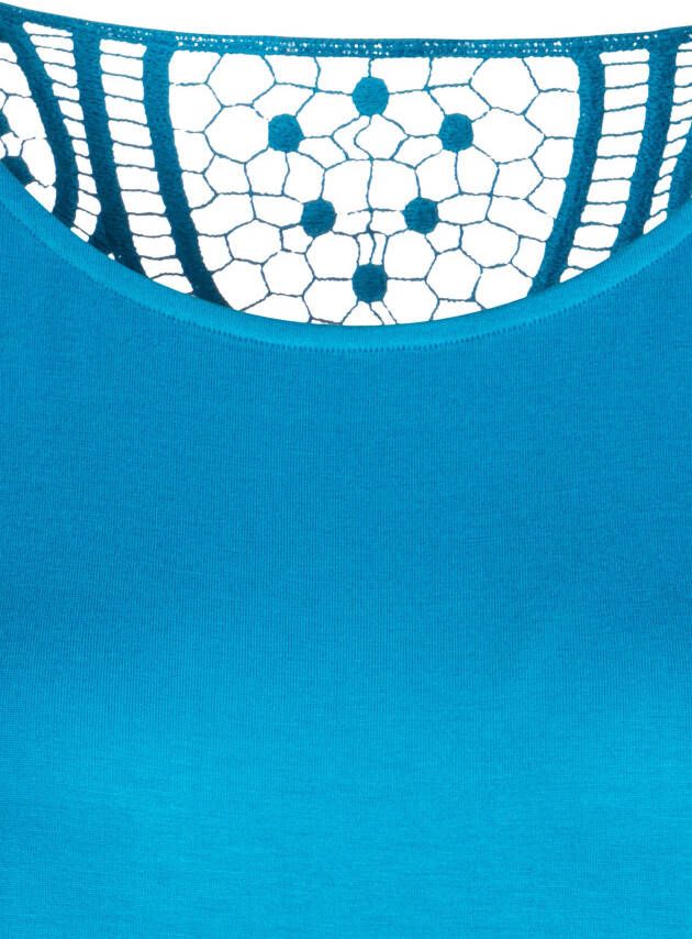 Vivance T-shirt met zachte gehaakte kant op de rug