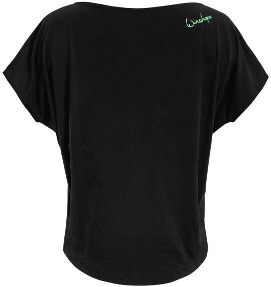 Winshape Oversized shirt MCT002 ultralicht met neongroene glitter-print