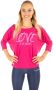 Winshape Shirt met 3 4-mouwen MCS001 ultralicht met neon pinkkleurige glitter-print - Thumbnail 2