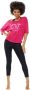 Winshape Shirt met 3 4-mouwen MCS001 ultralicht met neon pinkkleurige glitter-print - Thumbnail 3