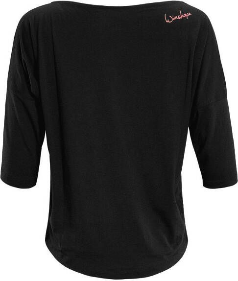 Winshape Shirt met 3 4-mouwen MCS001 ultralicht met neon koraalkleurige glitterprint