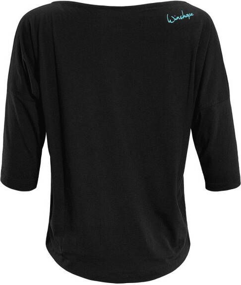 Winshape Shirt met 3 4-mouwen MCS001 ultralicht met neonblauwe glitter-print