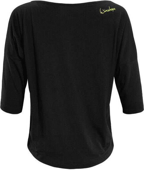Winshape Shirt met 3 4-mouwen MCS001 ultralicht met neongele glitter-print