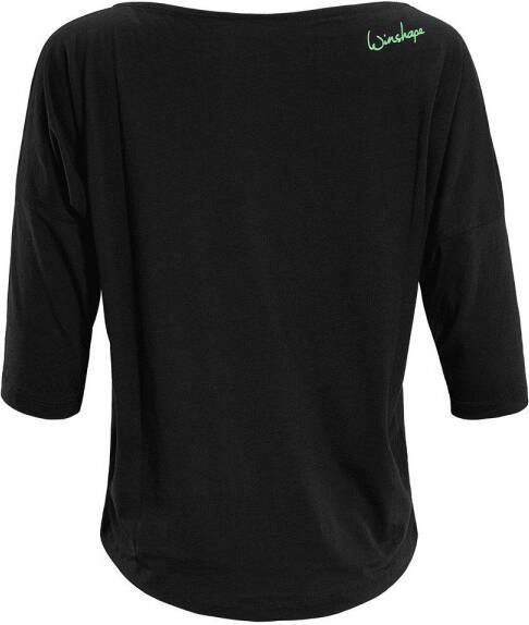 Winshape Shirt met 3 4-mouwen MCS001 ultralicht met neongroene glitter-print