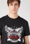 Wrangler T-shirt Americana Zwart Heren - Thumbnail 4