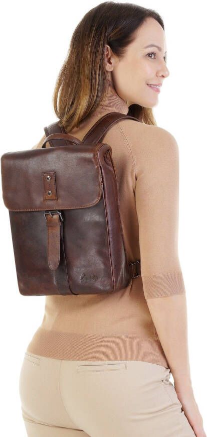 X-Zone Laptoprugzak echt leder