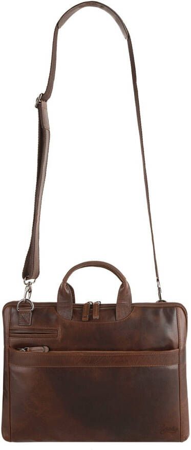 X-Zone Laptoptas echt leder