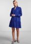 Y.A.S Blauwe Yasholi LS Jurk Dames Mini Jurk Blue Dames - Thumbnail 8
