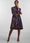 Y.A.S Gedessineerde jurk YASERIKA 3 4 DRESS S. NOOS met volant - Thumbnail 4