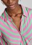 Y.A.S gestreepte maxi blousejurk YASSAVANNA lichtgroen roze - Thumbnail 7