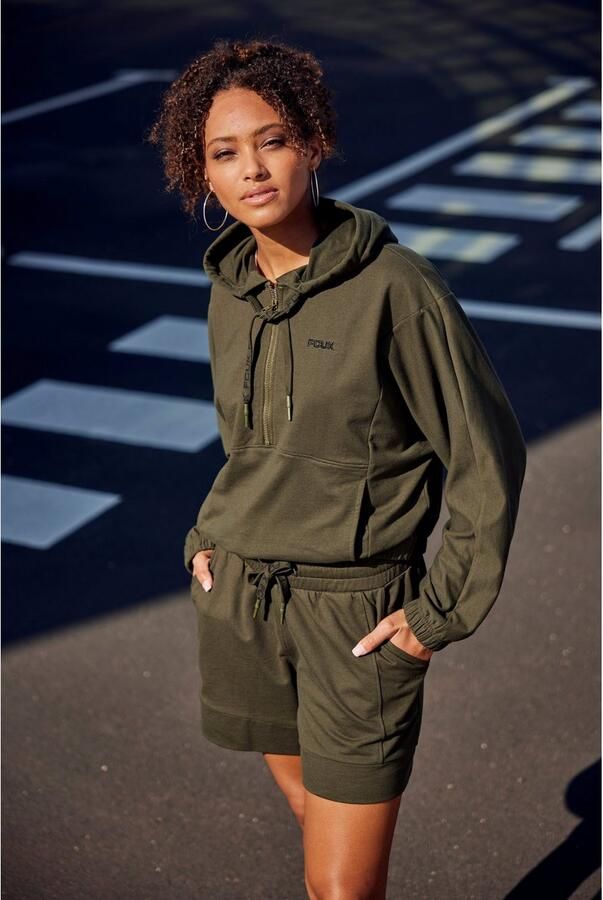 FCUK Sweatshort met lengte scheidingnaad en logo-opdruk loungewear (1-delig) - Foto 8