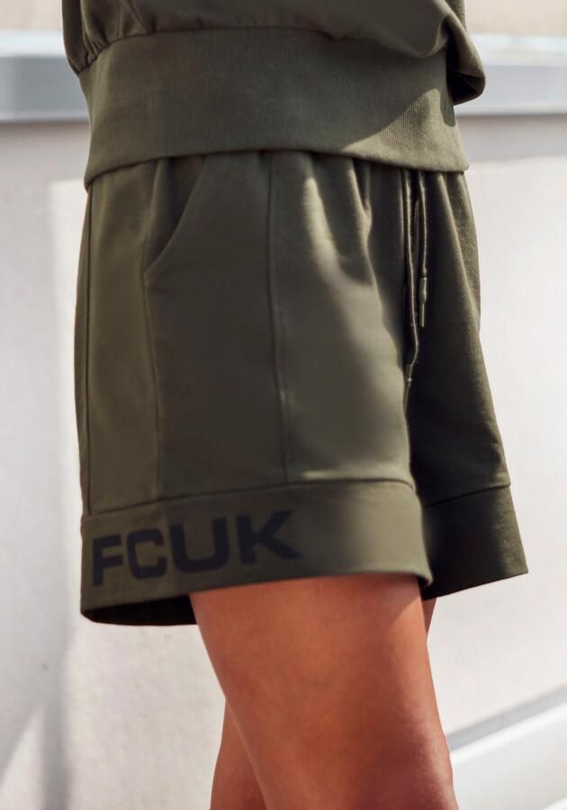 FCUK Sweatshort met lengte scheidingnaad en logo-opdruk loungewear (1-delig) - Foto 9