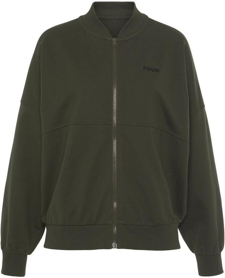 FCUK Sweatvest met kraag en doorlopende rits (1-delig)