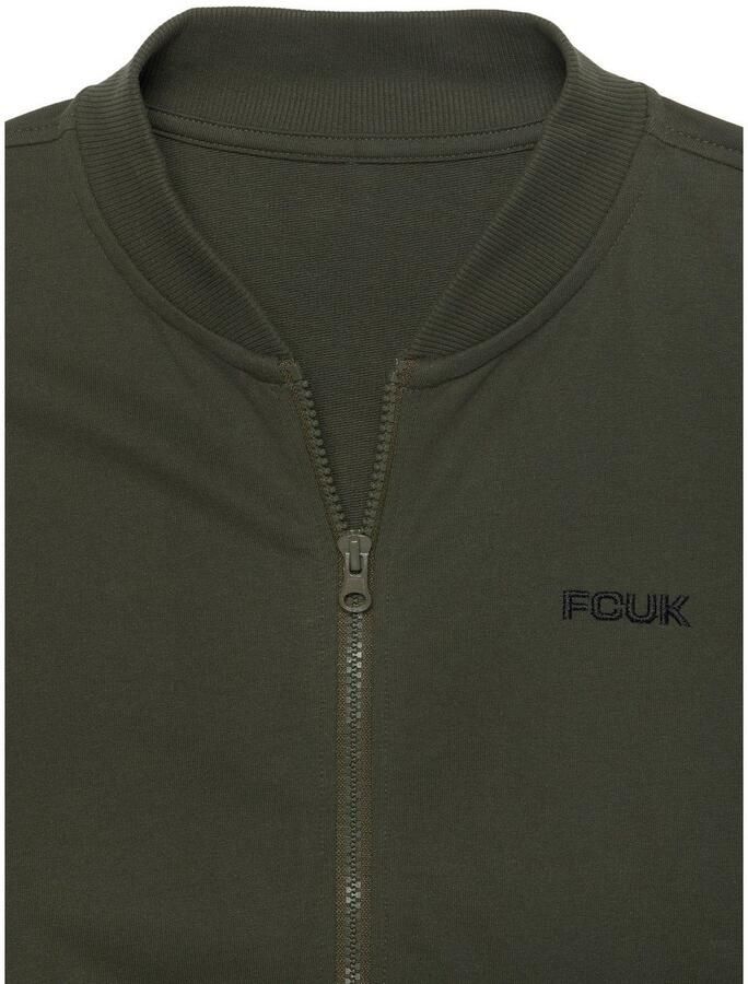 FCUK Sweatvest met kraag en doorlopende rits (1-delig) - Foto 2