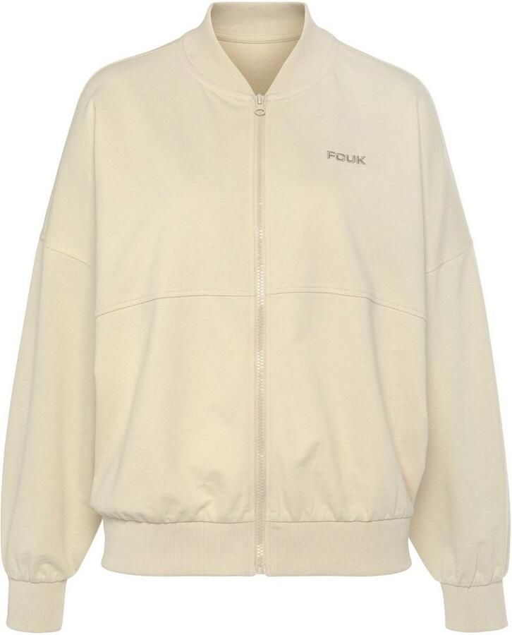 FCUK Sweatvest met kraag en doorlopende rits (1-delig)