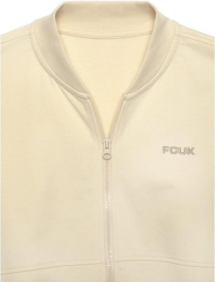 FCUK Sweatvest met kraag en doorlopende rits (1-delig) - Foto 3