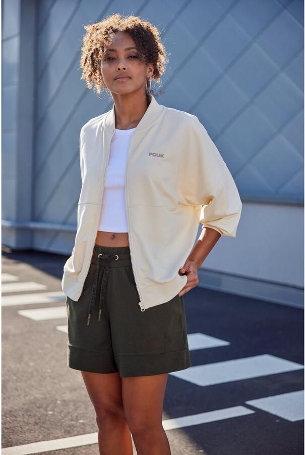 FCUK Sweatvest met kraag en doorlopende rits (1-delig) - Foto 8