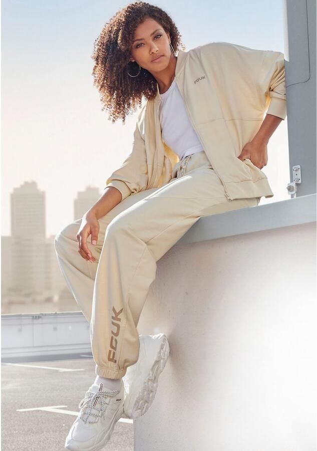 FCUK Sweatvest met kraag en doorlopende rits (1-delig) - Foto 5