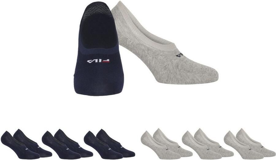 Fila Enkelsokken UNISEX GHOST SOCKS met logo-opschrift siliconen strepen op de hiel voor betere grip (6 paar) - Foto 5