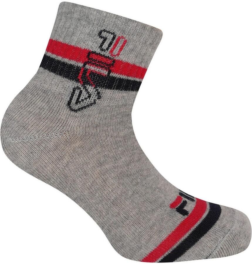 Fila Korte sokken JUNIOR BOY QUARTER SOCKS sportief ontwerp met dynamische strepen (6 paar)