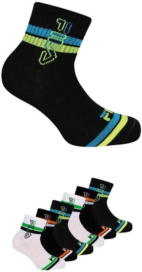 Fila Korte sokken JUNIOR BOY QUARTER SOCKS sportief ontwerp met dynamische strepen (6 paar) - Foto 4