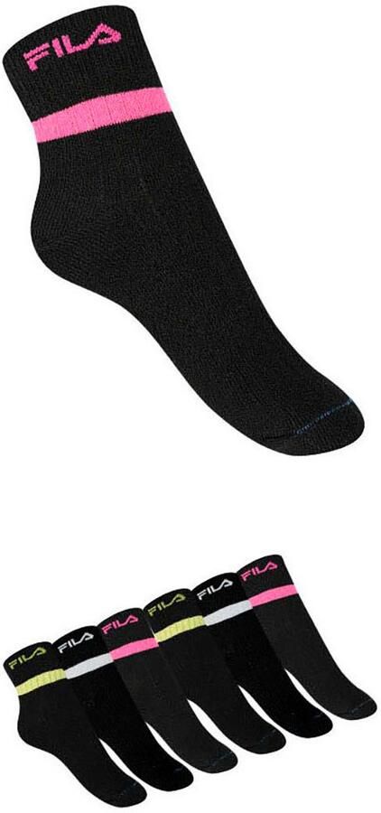 Fila Korte sokken JUNIOR GIRL QUARTER SOCKS eenvoudig design met subtiel logo fijne ribstructuur (6 paar) - Foto 3