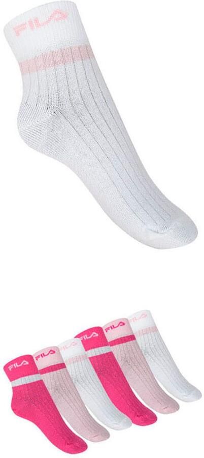 Fila Korte sokken JUNIOR GIRL QUARTER SOCKS eenvoudig design met subtiel logo fijne ribstructuur (6 paar) - Foto 4