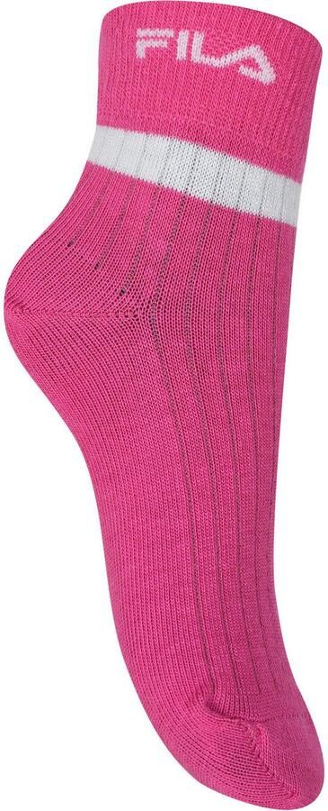 Fila Korte sokken JUNIOR GIRL QUARTER SOCKS eenvoudig design met subtiel logo fijne ribstructuur (6 paar)