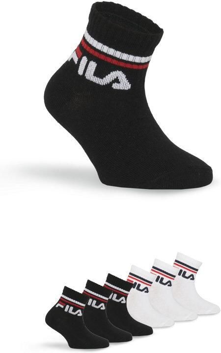 Fila Korte sokken JUNIOR UNISEX QUARTER PLAIN SOCKS met gebreid logo in de ribband kindersokken (set 6 paar) - Foto 5