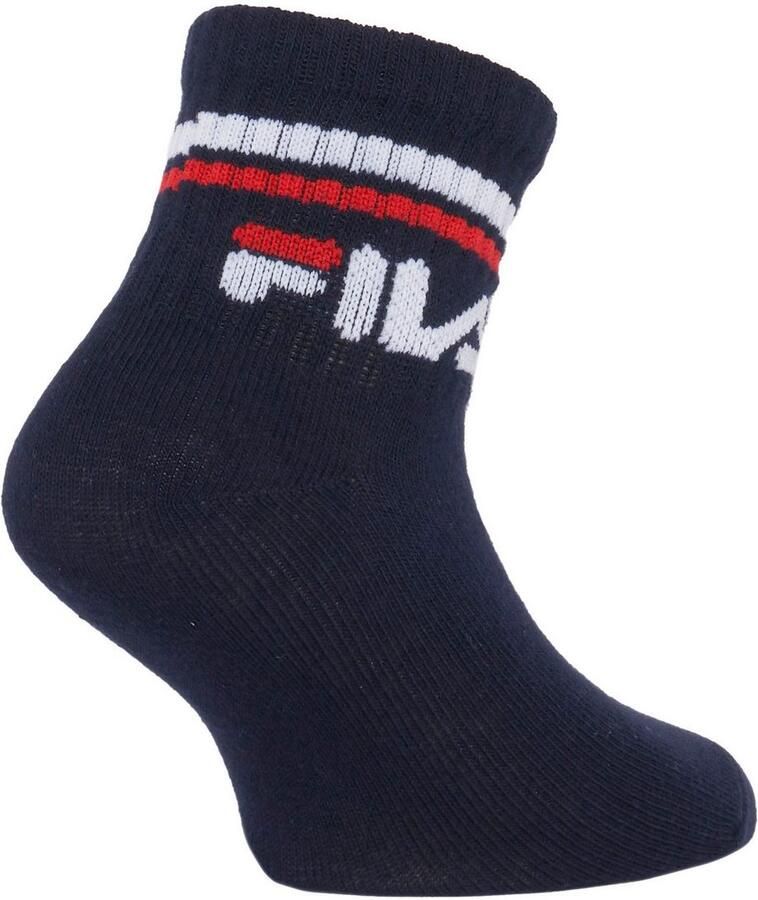 Fila Korte sokken JUNIOR UNISEX QUARTER PLAIN SOCKS met gebreid logo in de ribband kindersokken (set 6 paar) - Foto 2