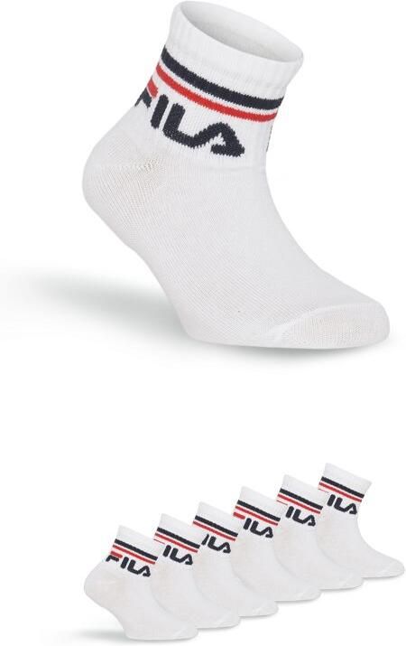 Fila Korte sokken JUNIOR UNISEX QUARTER PLAIN SOCKS met gebreid logo in de ribband kindersokken (set 6 paar) - Foto 4