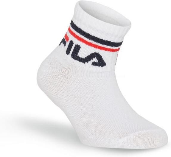 Fila Korte sokken JUNIOR UNISEX QUARTER PLAIN SOCKS met gebreid logo in de ribband kindersokken (set 6 paar) - Foto 4
