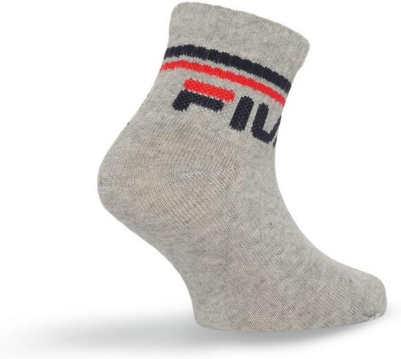 Fila Korte sokken JUNIOR UNISEX QUARTER PLAIN SOCKS met gebreid logo in de ribband kindersokken (set 6 paar) - Foto 3