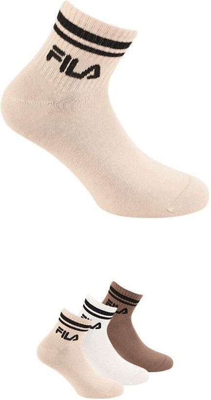 Fila Korte sokken Katoenmix Unisex Contraststrepen (3 paar) - Foto 2