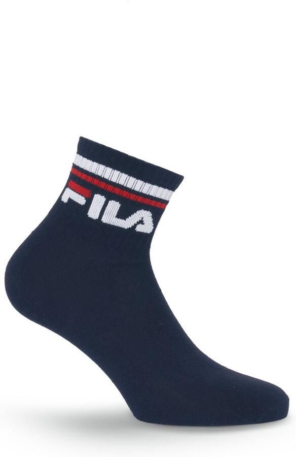 Fila Korte sokken Katoenmix Unisex Contraststrepen (3 paar)