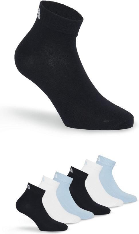 Fila Korte sokken UNISEX INVISIBLE PLAIN SOCKS Katoen gsel ribboorden platte teennaad (6 paar Set van 6) - Foto 6