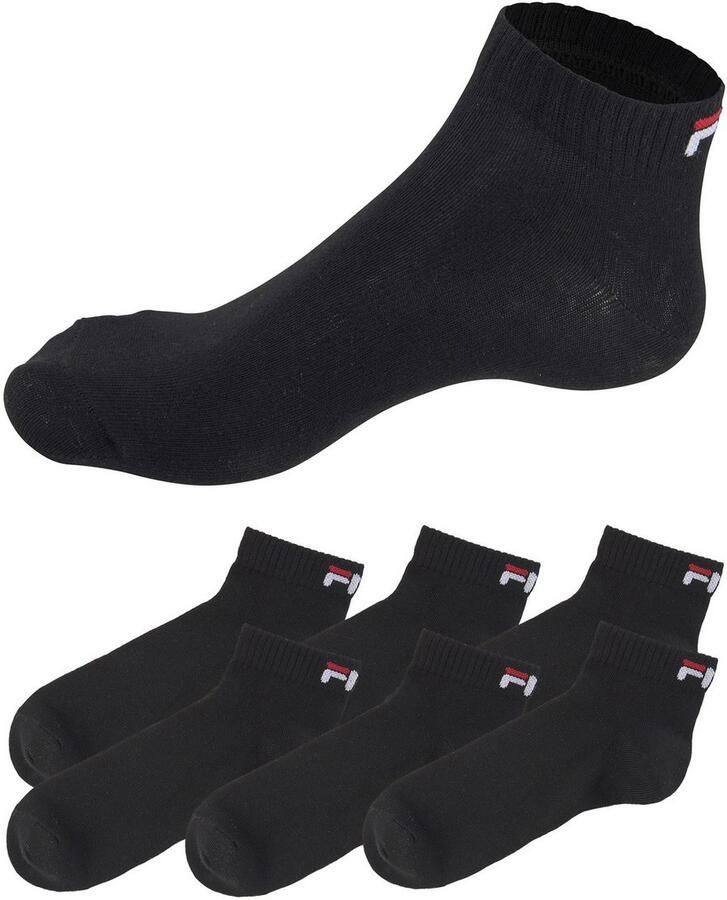 Fila Korte sokken UNISEX INVISIBLE PLAIN SOCKS Katoen gsel ribboorden platte teennaad (6 paar Set van 6) - Foto 9